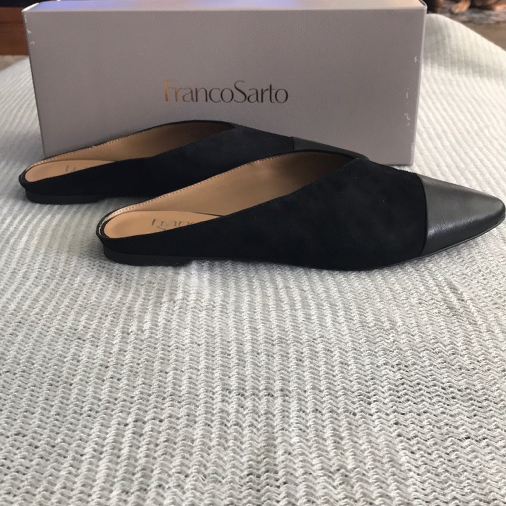 Franco Sarto black slides